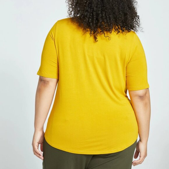 🆕 Universal Standard Lily Liquid Jersey Crew Neck Stovepipe Tee in S/14-16 - Picture 6 of 6